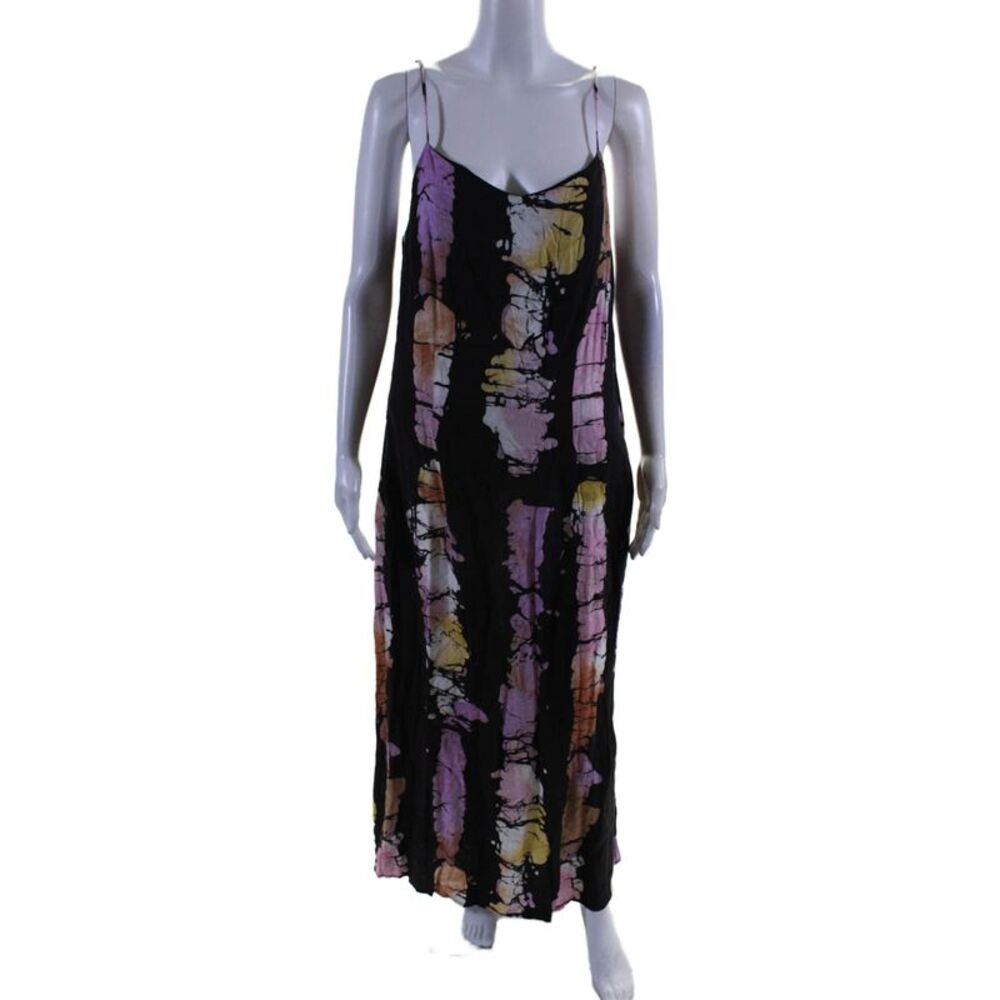 Busayo Collective Womens Tie Dye Slip Dress Black Size 4 16009341